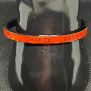 ✅ PRICE IS FIRM ✅ Fashion Black and Orange Bracelet/Bangle